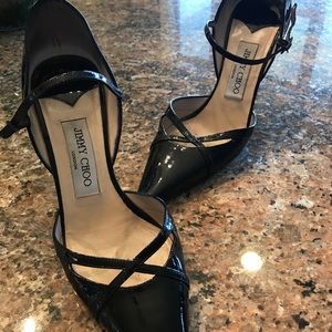 Black jimmy choos with ankle strap